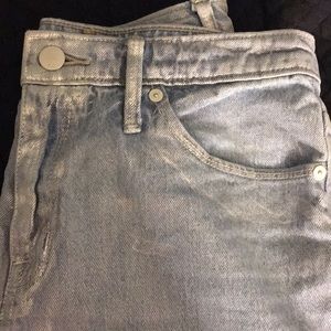 Shiny mom jeans